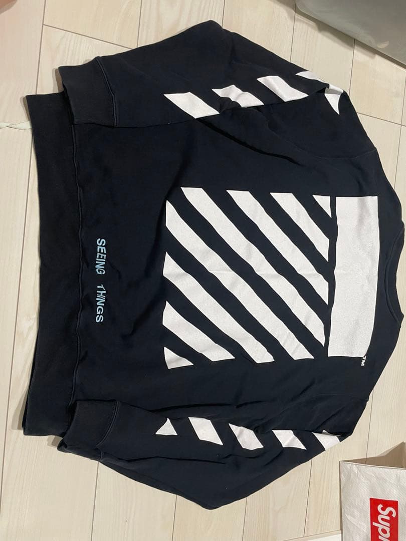 オフホワイト　SEEING THINGS トレーナーXXL