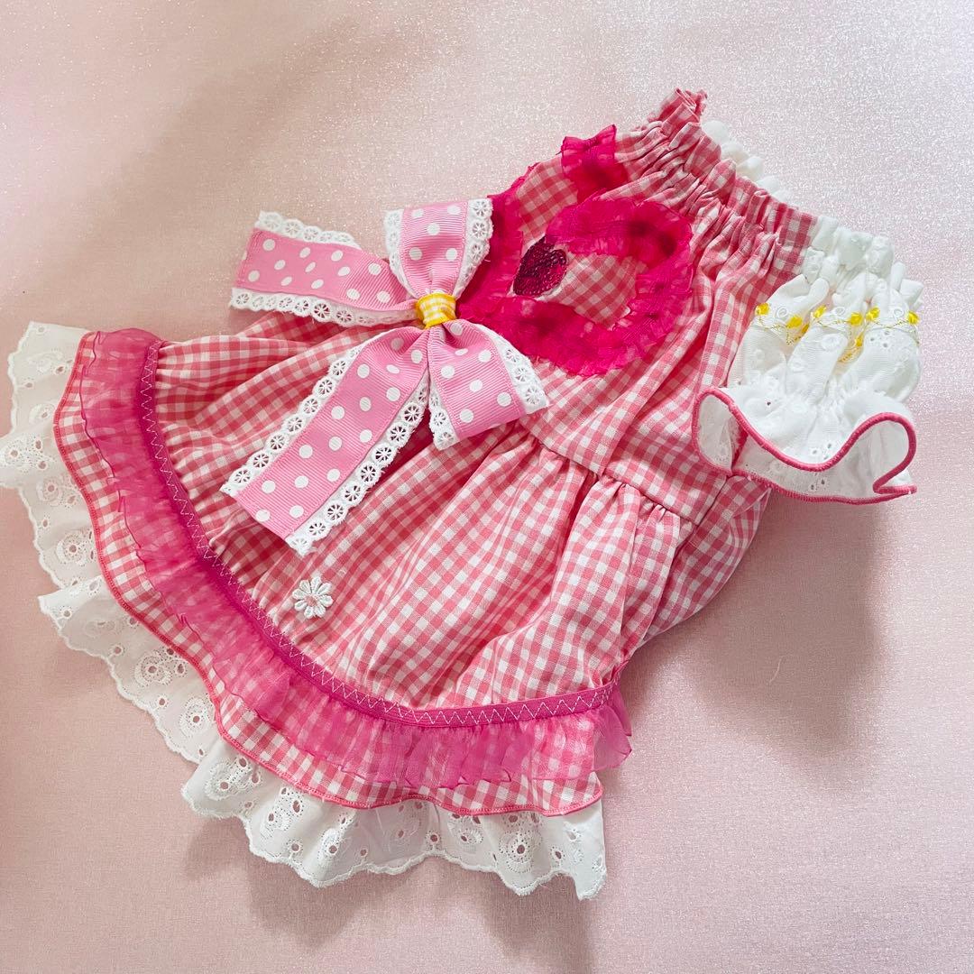 ギンガムチュニック　ギンガムワンピース　　♡オーダー受付中♡　犬服　ハンドメイド