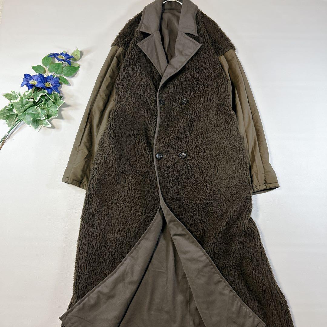 CLANE リバーシブル ダブルブレスト ロングコート ミリタリー Mサイズ