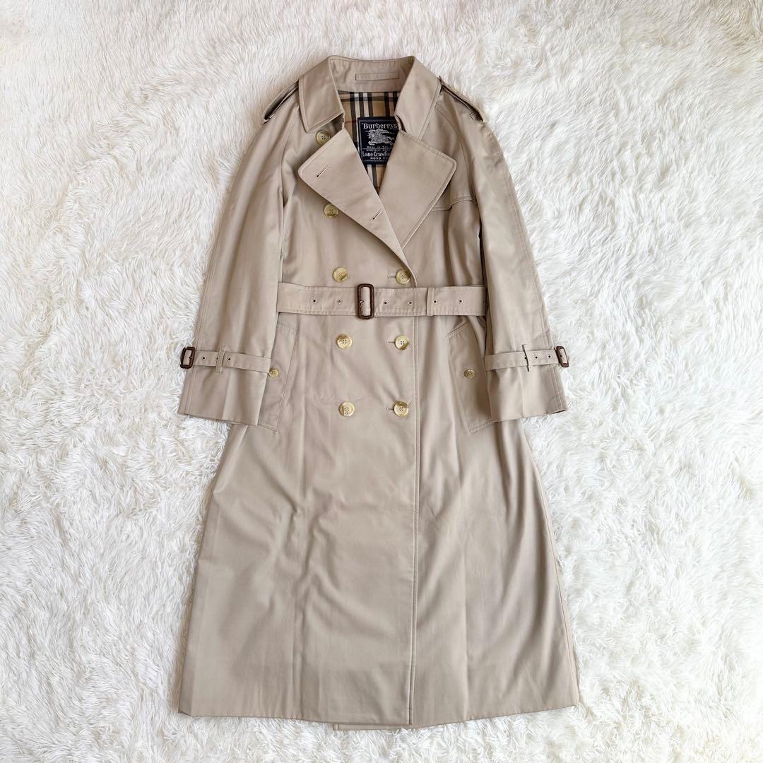 極美品 バーバリーズ トレンチコート ハニーベージュ ノバチェック ヴィンテージ