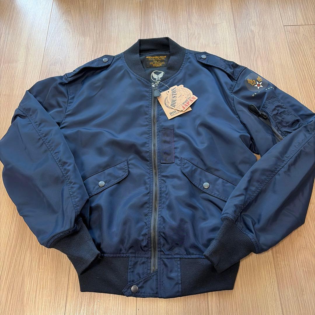 ⭐️ ヒューストン L-2A フライトジャケット 紺 ミリタリー ボンバー 日本製
