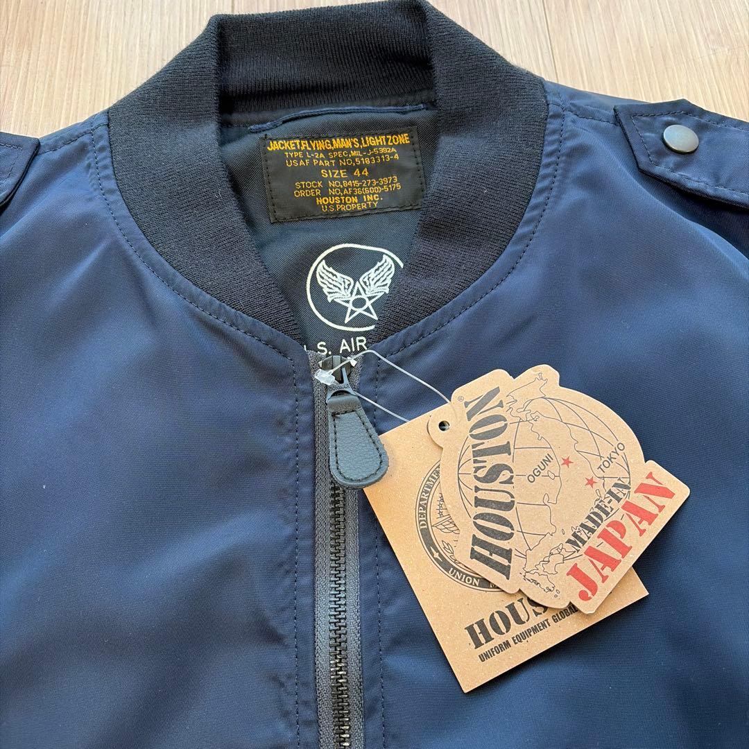 ⭐️ ヒューストン L-2A フライトジャケット 紺 ミリタリー ボンバー 日本製