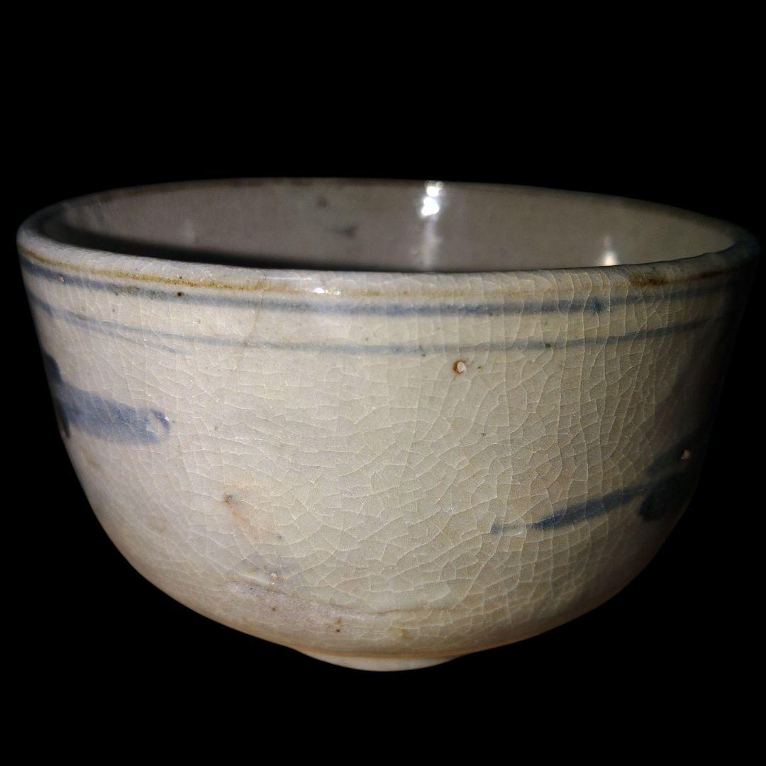 江戸時代　古伊万里山水画染付くらわんか碗　木箱付