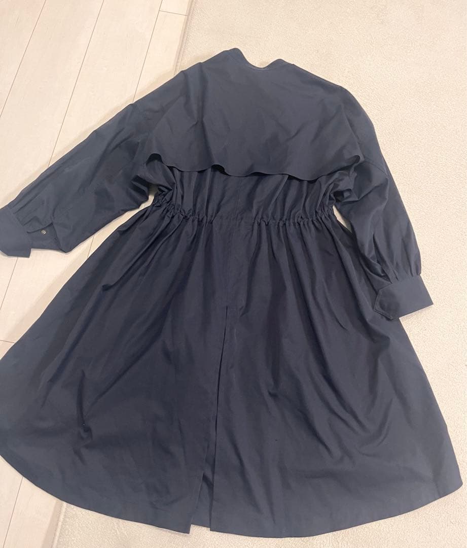 美品　qualite カリテ　エアーツイルコート　ネイビー