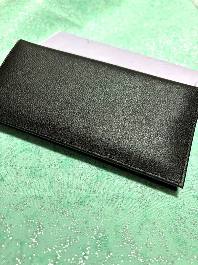 皇居 限定 長財布 ブラック　東御苑 本丸 売店 本革 黒　折り財布　皇居財布