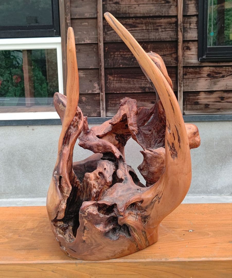 （未使用品）樹種不明　置物　インテリア　木　材木