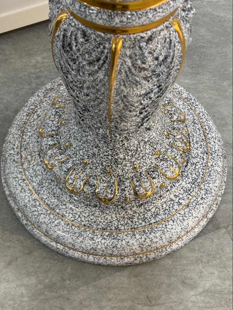 石調オーナメント 全長77cm 内径32.5cm 花台 フラワーベース