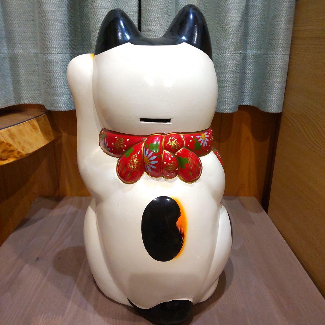 Tokukai公式アカウント05　超特大　白猫　招き猫　まねきねこ　貯金箱