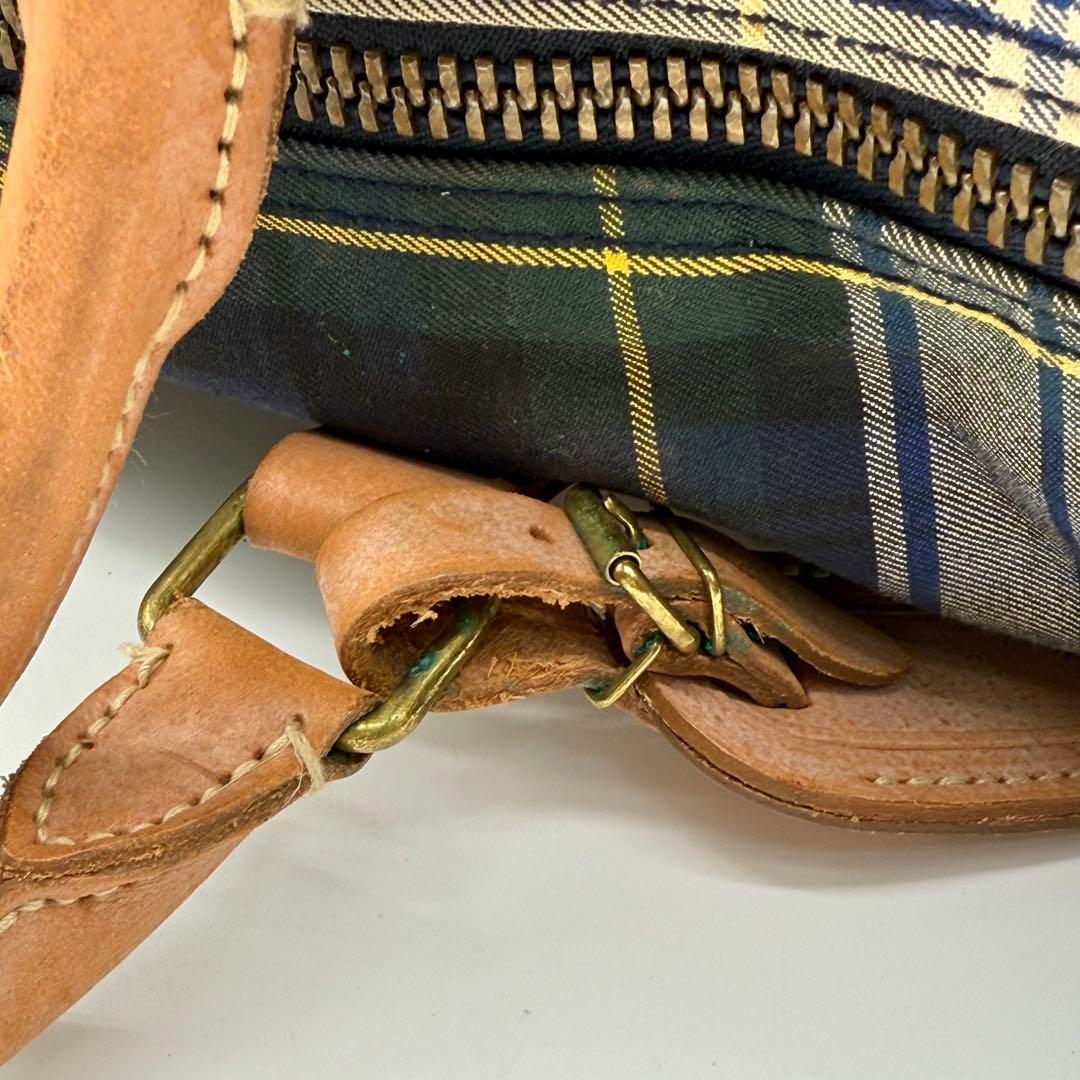 【美品】Ralph Lauren タータンチェック ボストンバッグ 2way