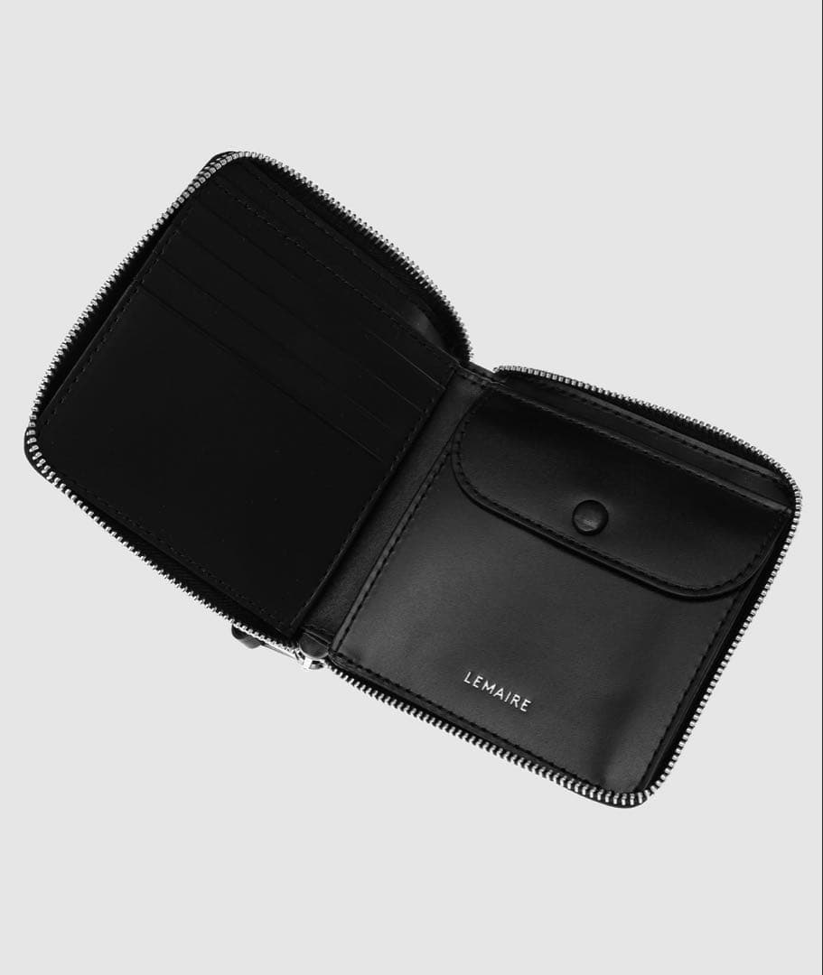 【新品・未使用】Lemaire ウォレット 財布 ブラック レザー