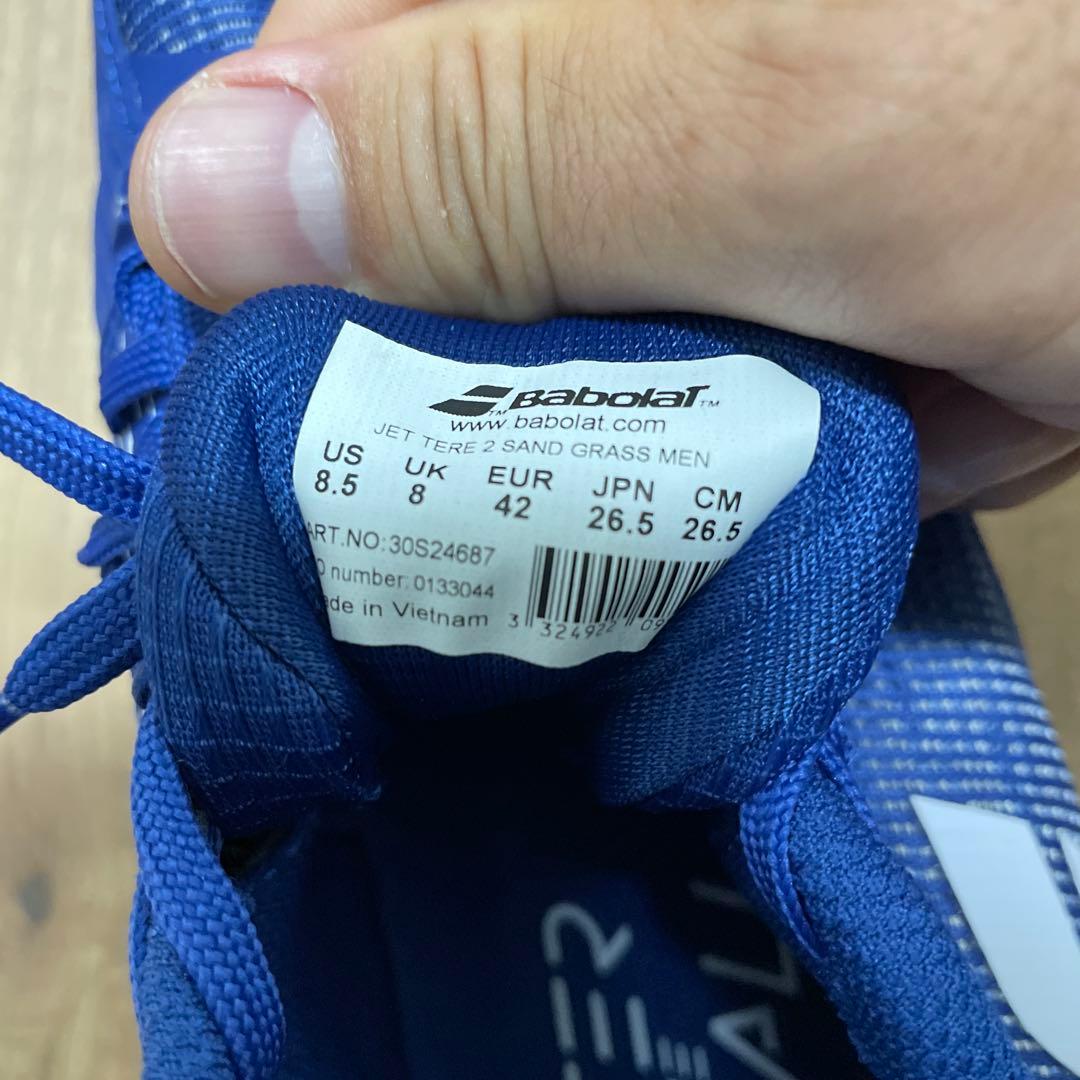 新品未使用品 バボラJET TERE2 オムニクレー用テニスシューズ26.5cm