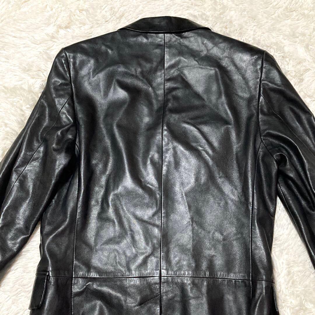 【極美品】Salvatore Ferragamo レザージャケット 本革 羊 黒