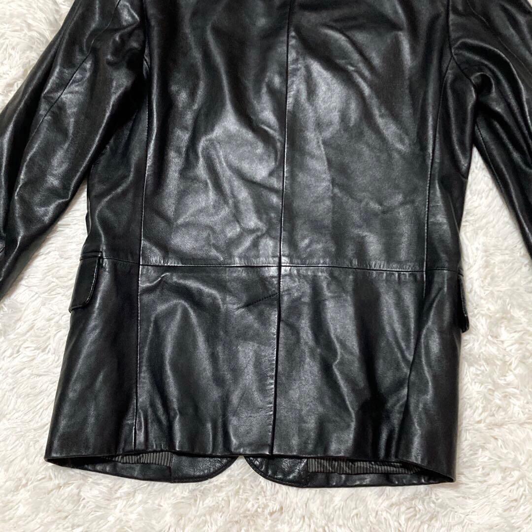 【極美品】Salvatore Ferragamo レザージャケット 本革 羊 黒