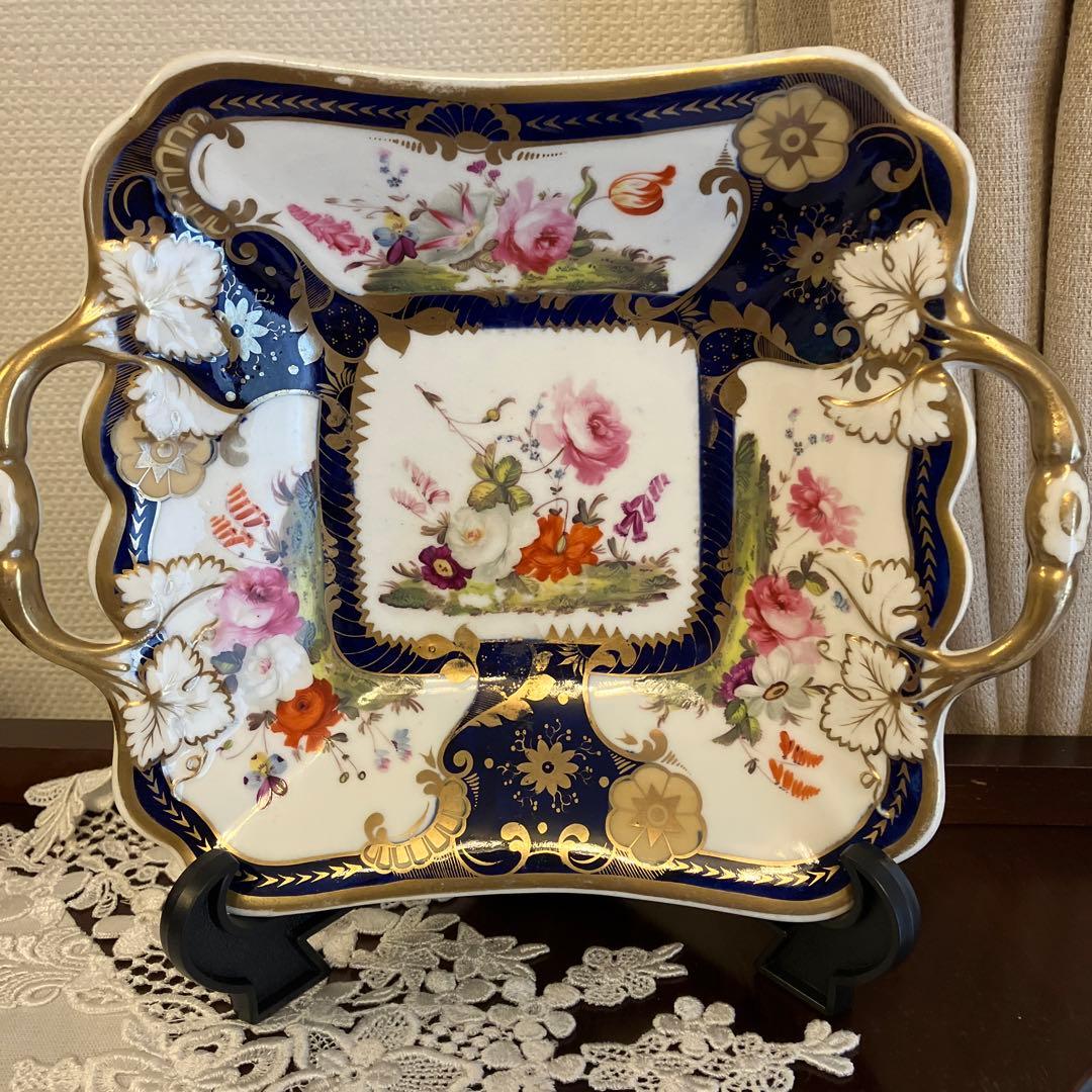 英国アンティーク　Goddenコレクション　スクエアデザートプレート