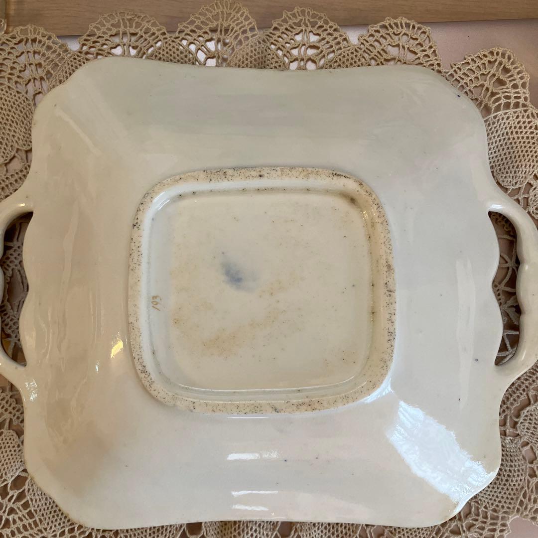 英国アンティーク　Goddenコレクション　スクエアデザートプレート