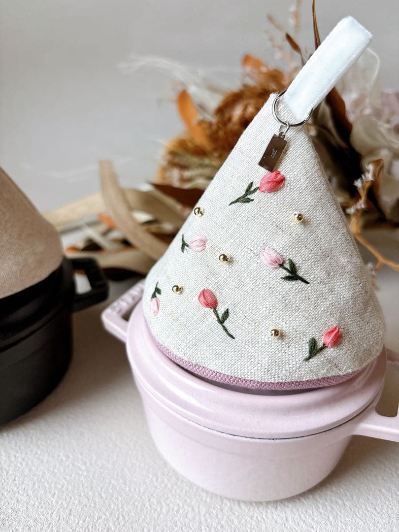 【あきあき】 三角鍋つかみ　ストウブ　ノブミトン【オーダー分】