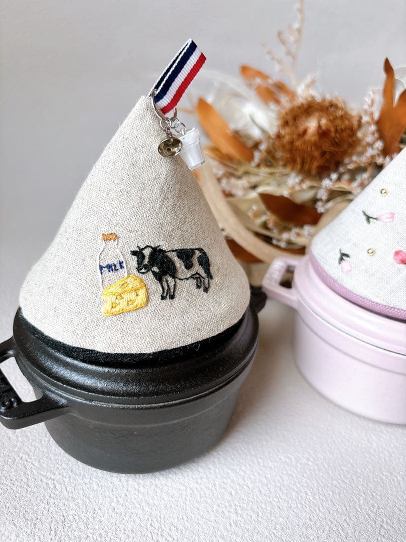 【あきあき】 三角鍋つかみ　ストウブ　ノブミトン【オーダー分】