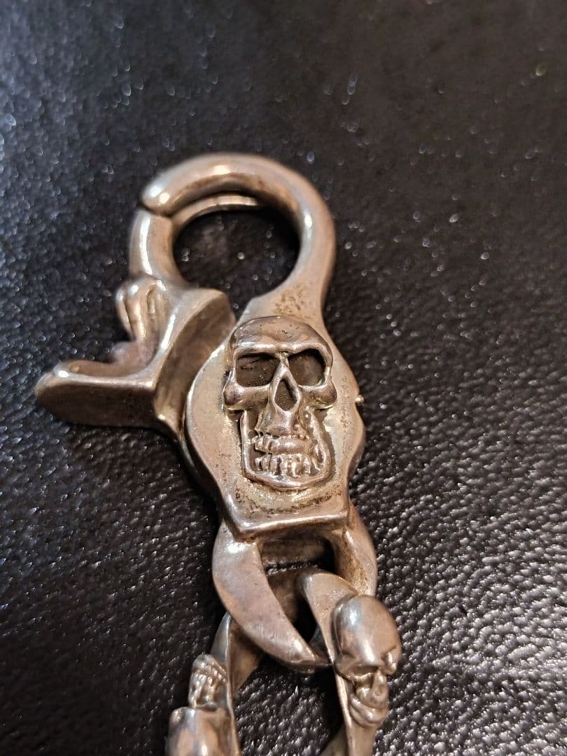 SILVER925 スカルブレスレット クリップタイプシルバー925　骸骨