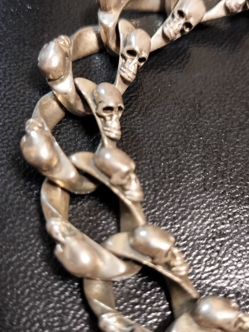 SILVER925 スカルブレスレット クリップタイプシルバー925　骸骨