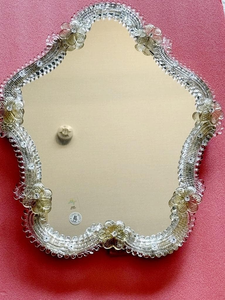 ムラーノガラス　＜Ａ＞　壁掛け・スタンドミラー　ベネチアンガラス　イタリア