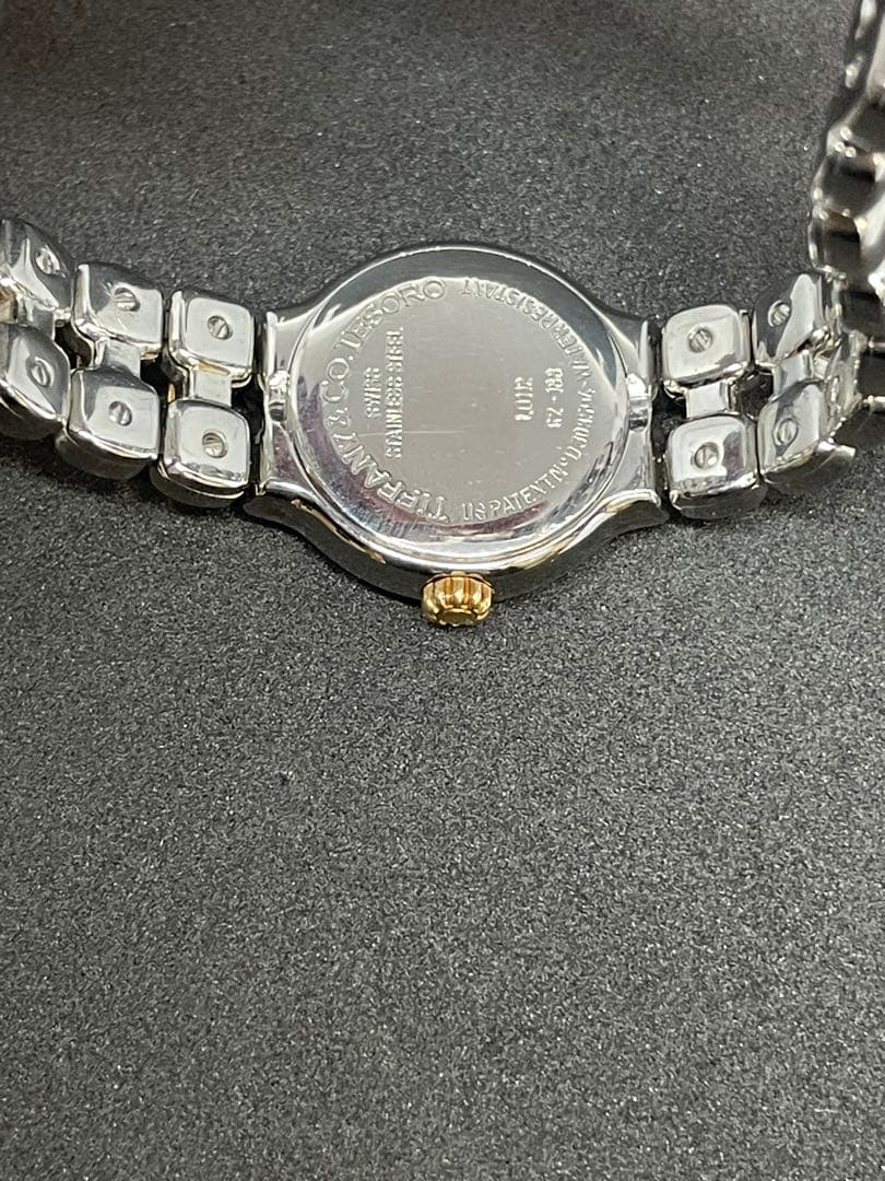 Tiffany k18×SS腕時計