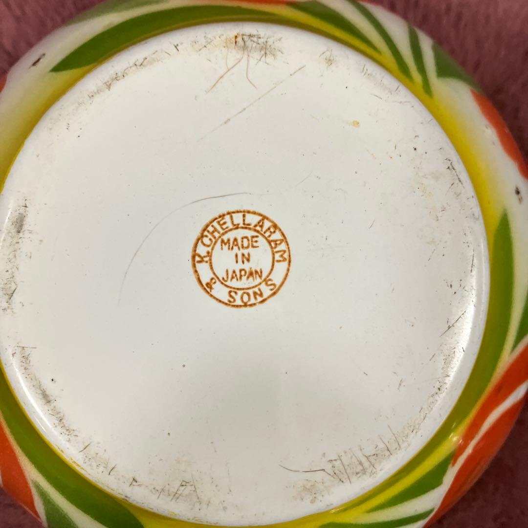 花柄ボウルセット 蓋付き 大中　ホーロー　アンティーク　ビンテージ