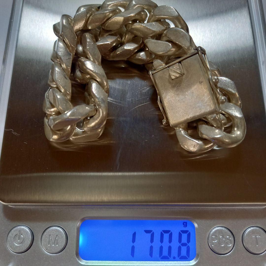 シルバー 925 ブレスレット 約170.8～9g　超太め　銀塊