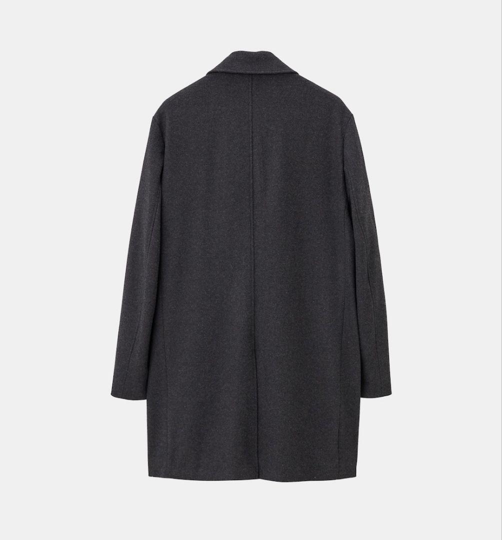 【未使用】PLST プレシャスニットメルトンステンカラーコート ダークグレー S