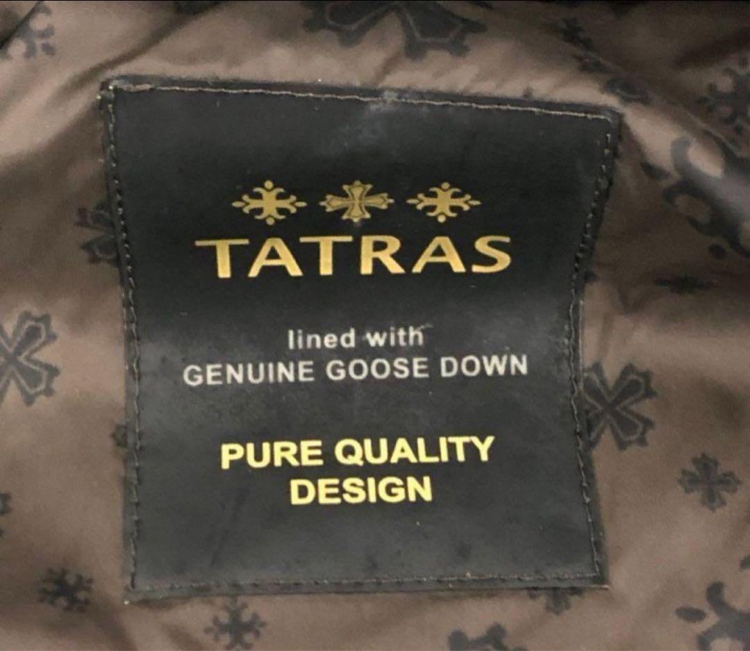 【希少】TATRAS タトラス ロングダウンジャケット 裏地タトラスロゴ　黒