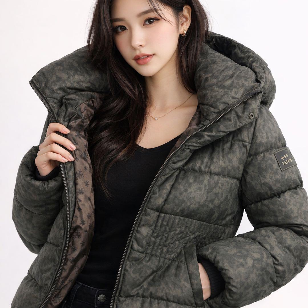 【希少】TATRAS タトラス ロングダウンジャケット 裏地タトラスロゴ　黒