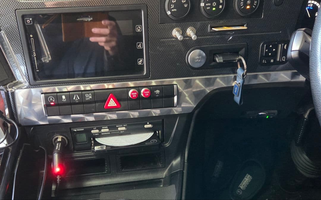 17スーパーグレート ハンドルスイッチ&センタースイッチまわり鱗ステンレスカバー