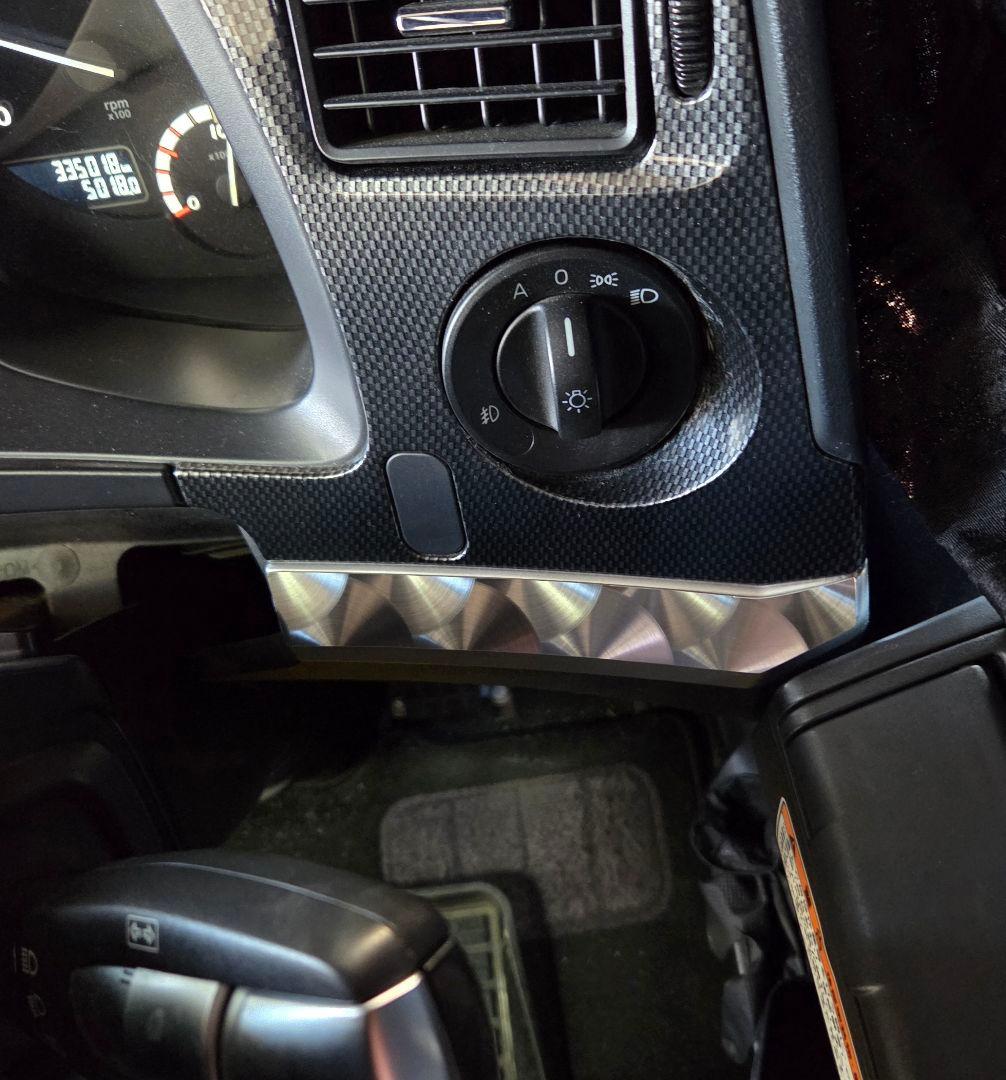 17スーパーグレート ハンドルスイッチ&センタースイッチまわり鱗ステンレスカバー