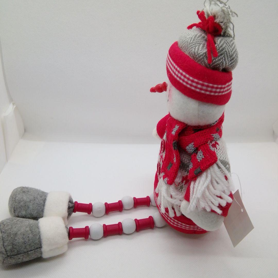 クリスマススノーマン　ラグドール　足ぶらスノーマン置物