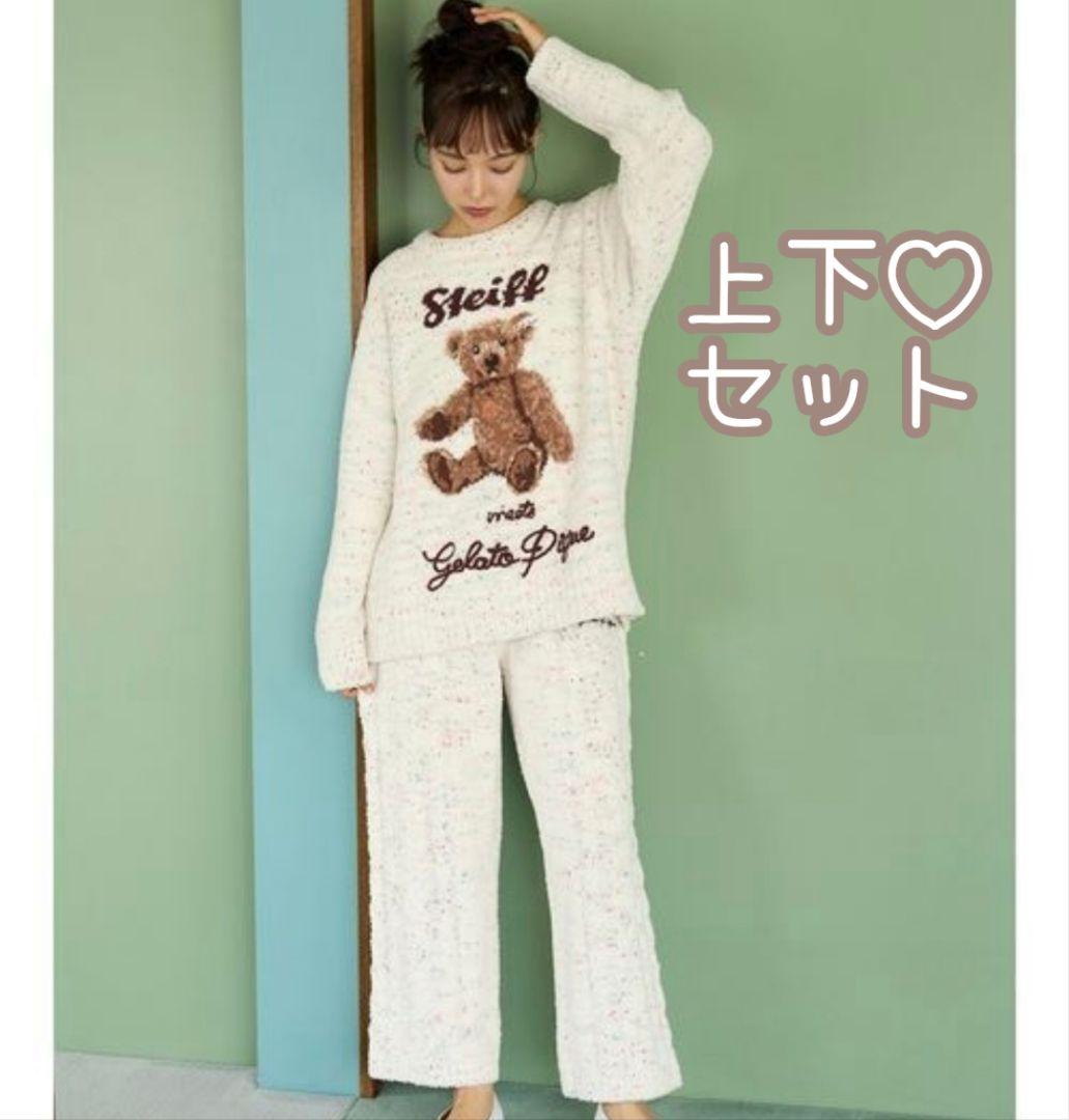 ジェラートピケ×シュタイフ ジャガードプルオーバー+ロングパンツ