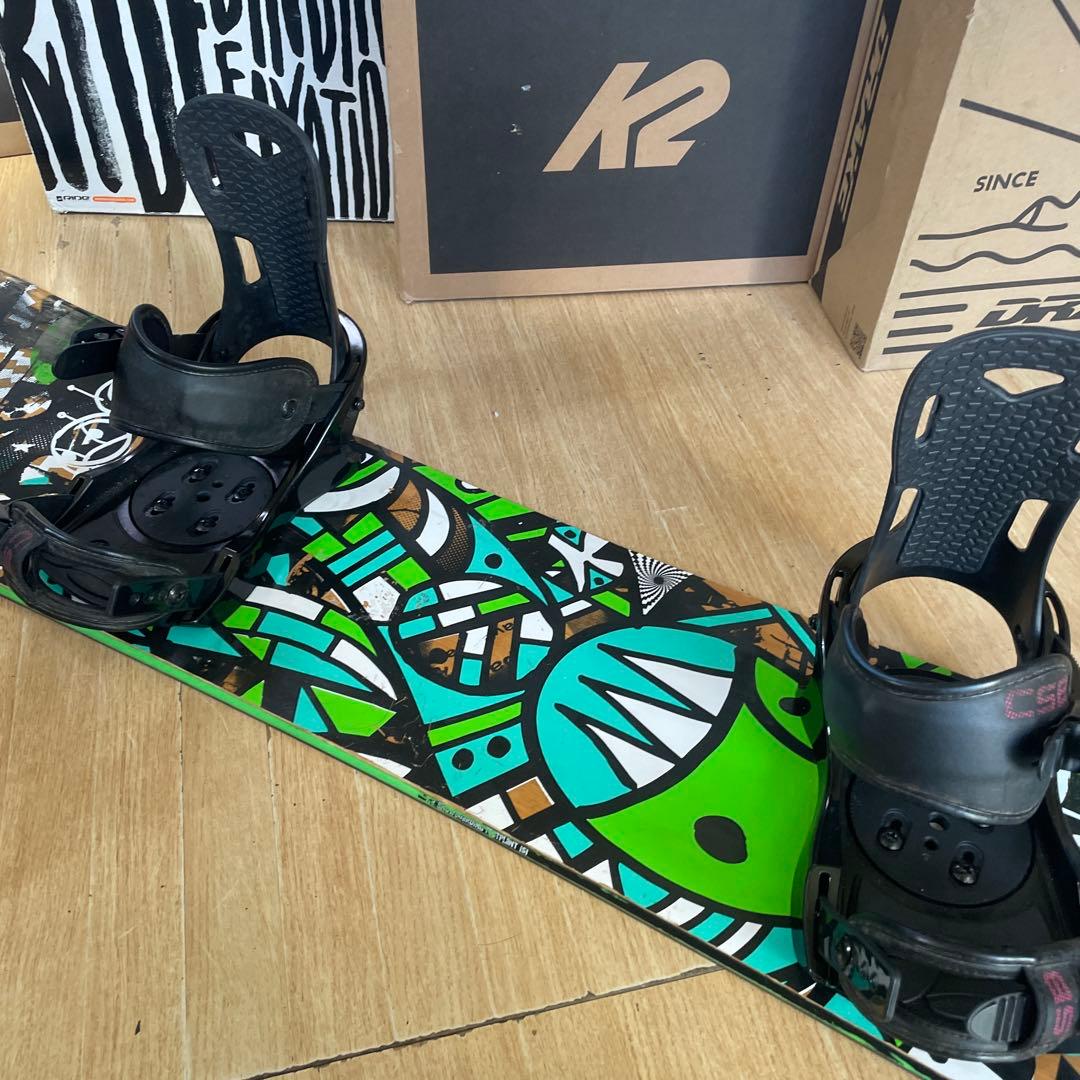 K2×CSB　名作ファストプラント　バインディング付スノーボードセット