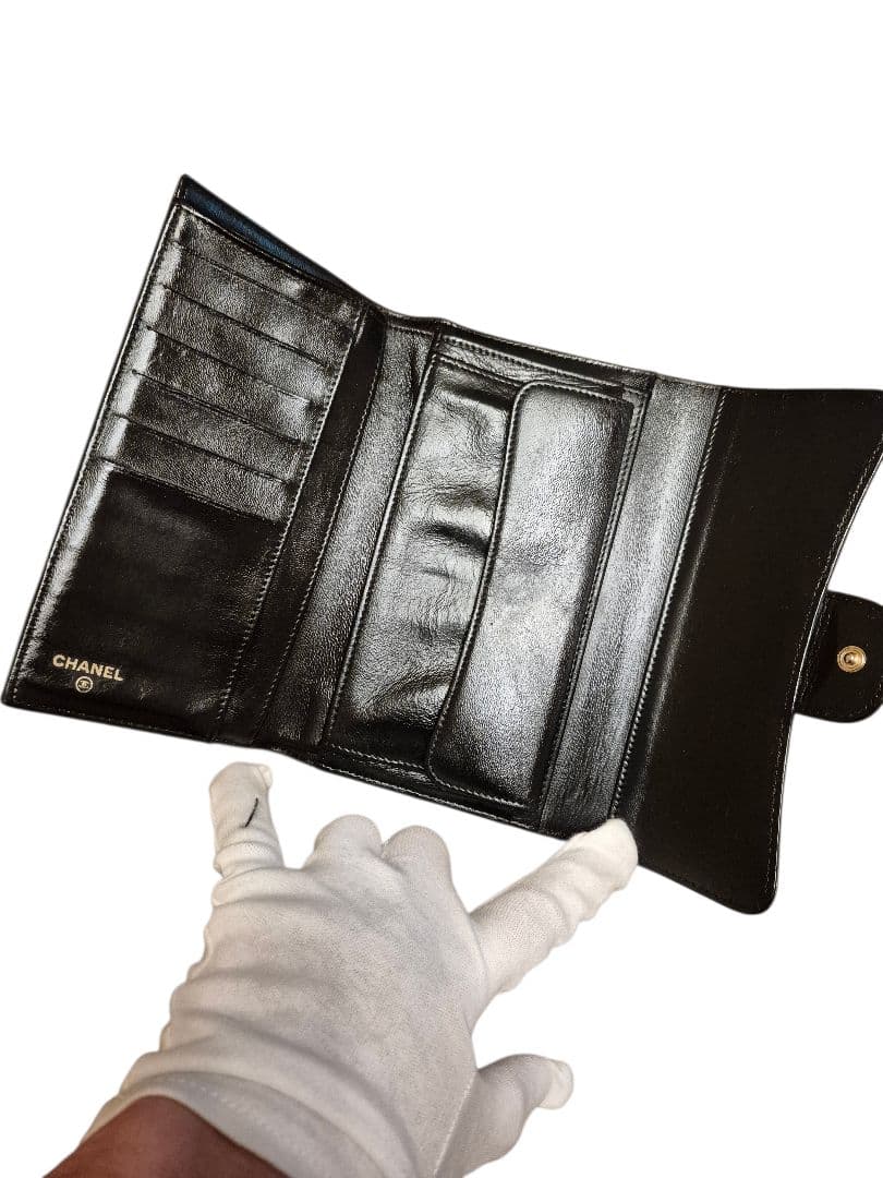 CHANEL　シャネル　マトラッセ　ラムスキン　長財布