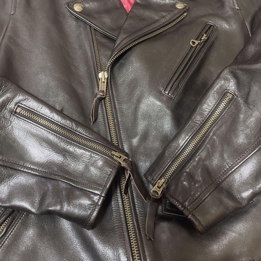 LEATHER BOMU ダブルライダース ホースハイド 2XL 馬革 稀少