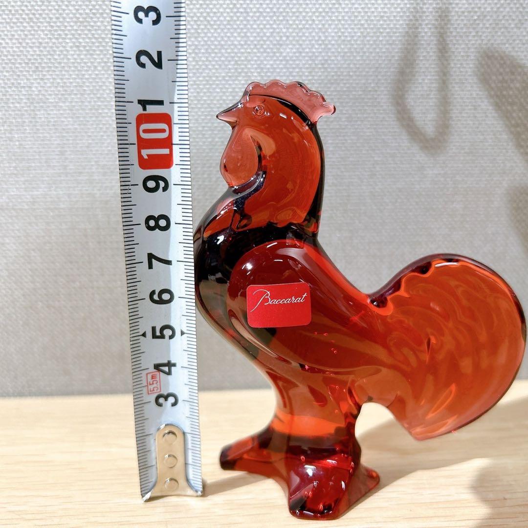 ★保管品 希少 Baccarat 干支コレクション 酉 レッドクリスタル 箱無し