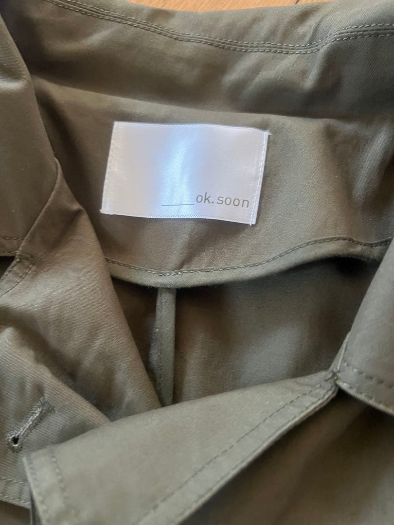 ❤️ok.soon モスグリーン トレンチコート