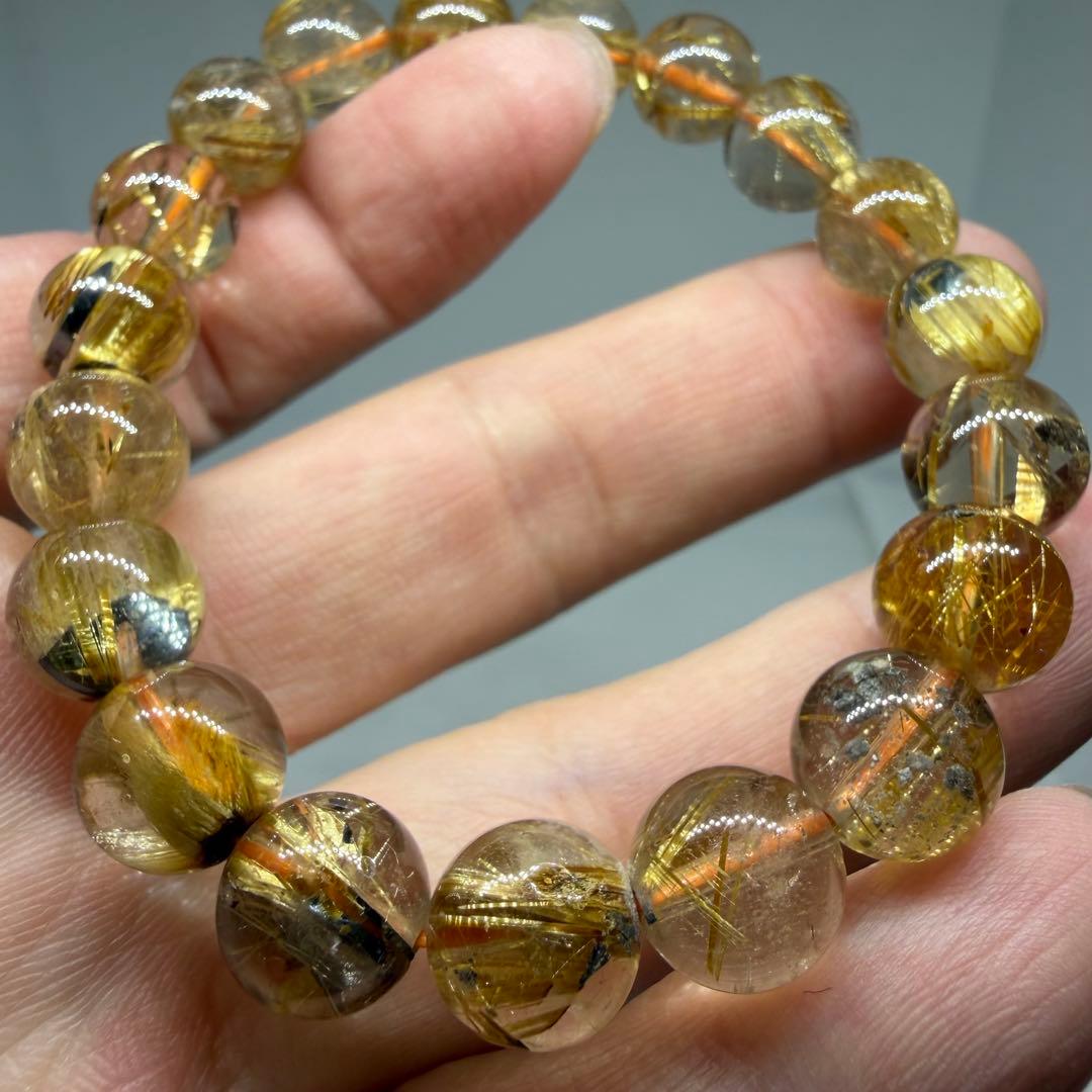 ■ハイクオリティ ゴールド タイチン ルチル クォーツ 030■