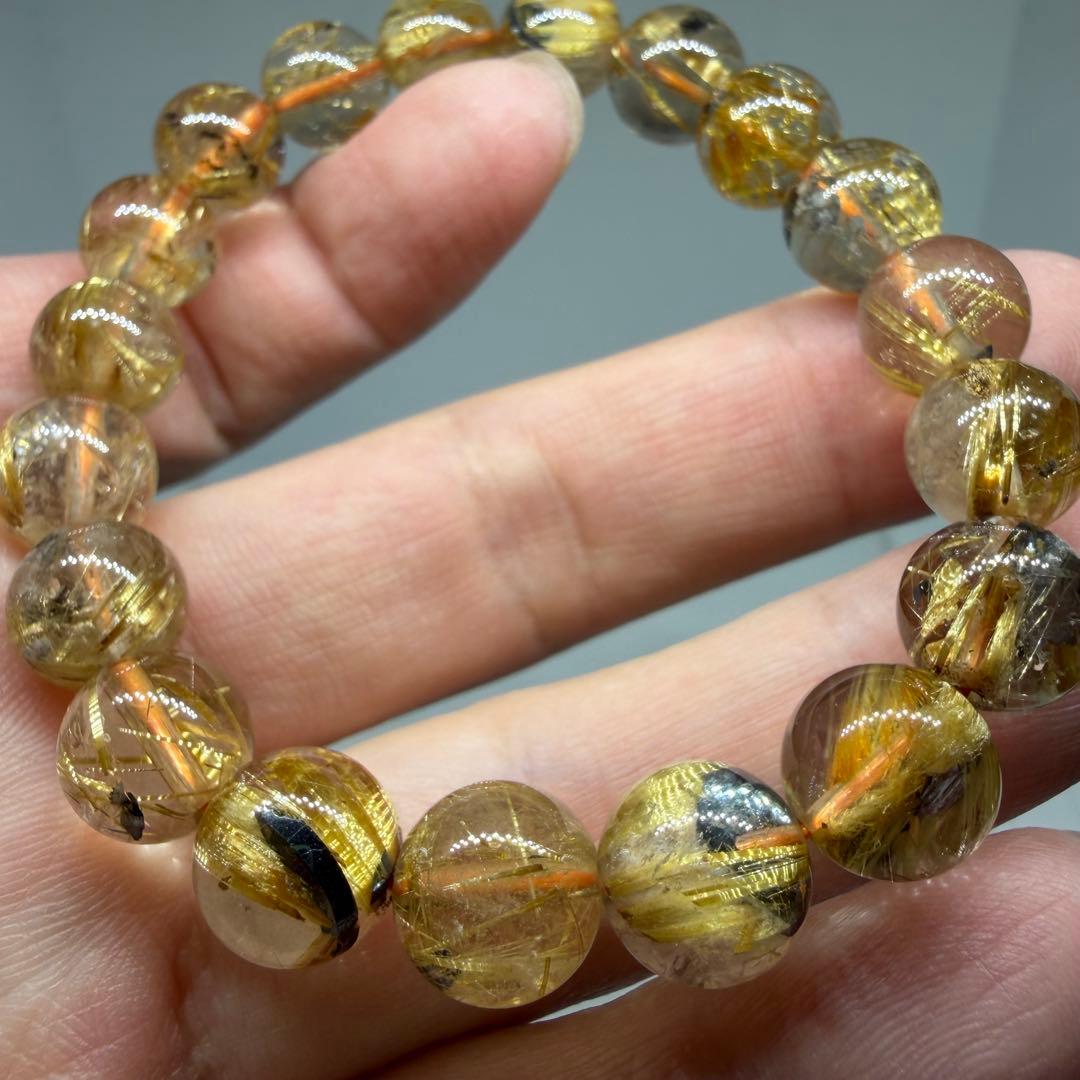 ■ハイクオリティ ゴールド タイチン ルチル クォーツ 030■