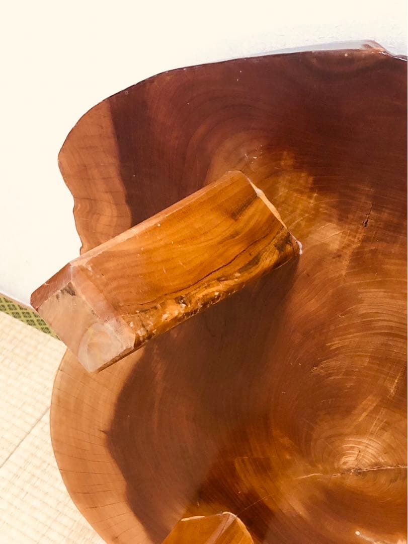 【格安出品】50年以上前の屋久杉　輪切り座卓　ローテーブル 68kg 一枚板