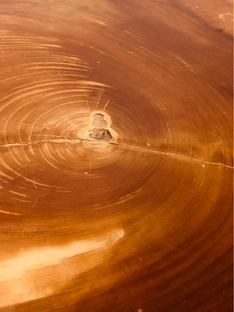 【格安出品】50年以上前の屋久杉　輪切り座卓　ローテーブル 68kg 一枚板