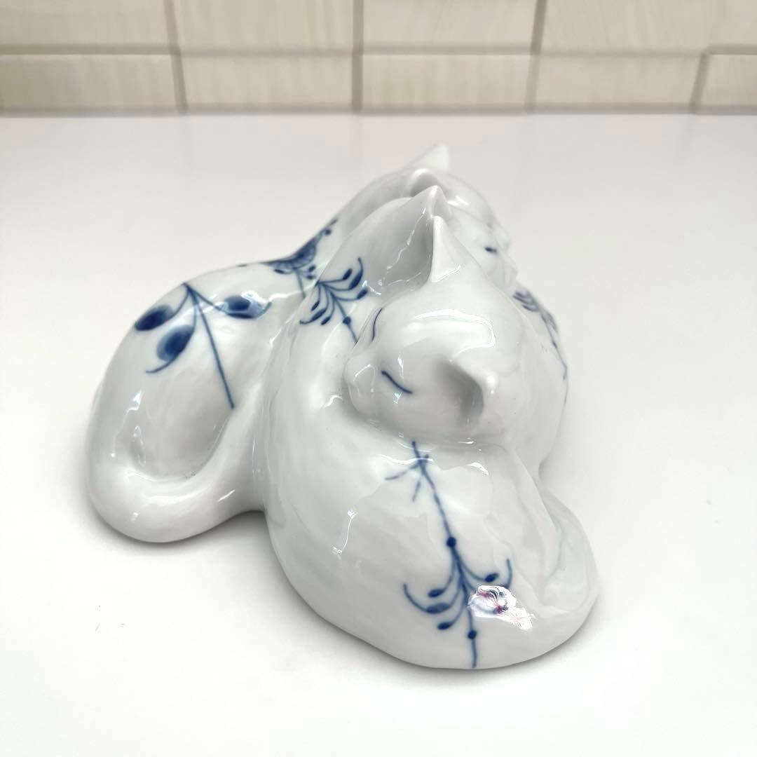 ロイヤルコペンハーゲン フィギュリン ブルーパルメッテ 三匹の猫