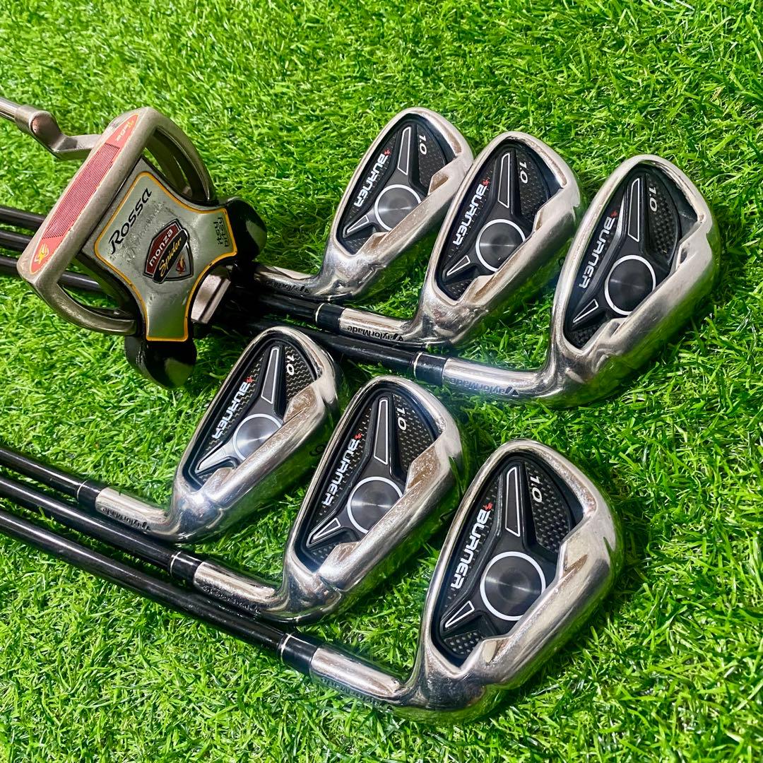 TaylorMade バーナー ゴルフセット 10本 右 R クラブ メンズ