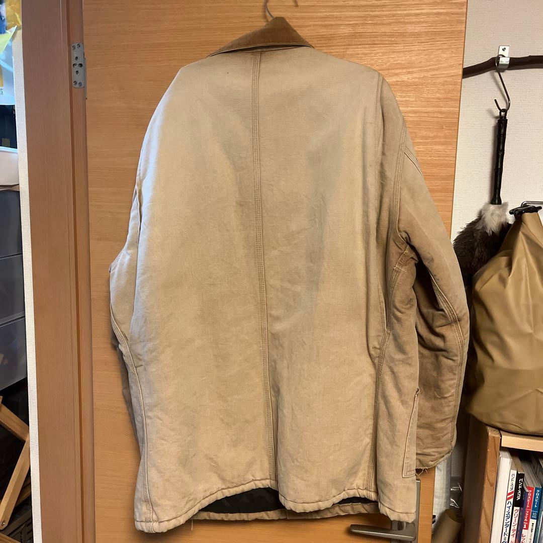Carhartt ベージュジャケット コーデュロイ襟付き
