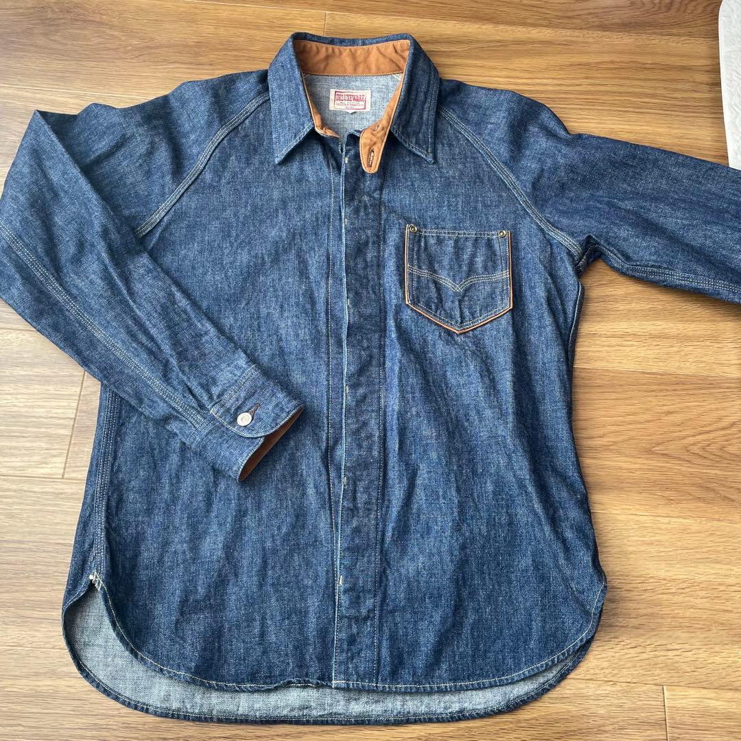 ま*も様 【DELUXEWARE】7640☆デニムシャツ☆インディゴブルー　la