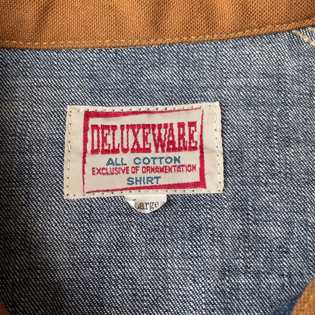 ま*も様 【DELUXEWARE】7640☆デニムシャツ☆インディゴブルー　la