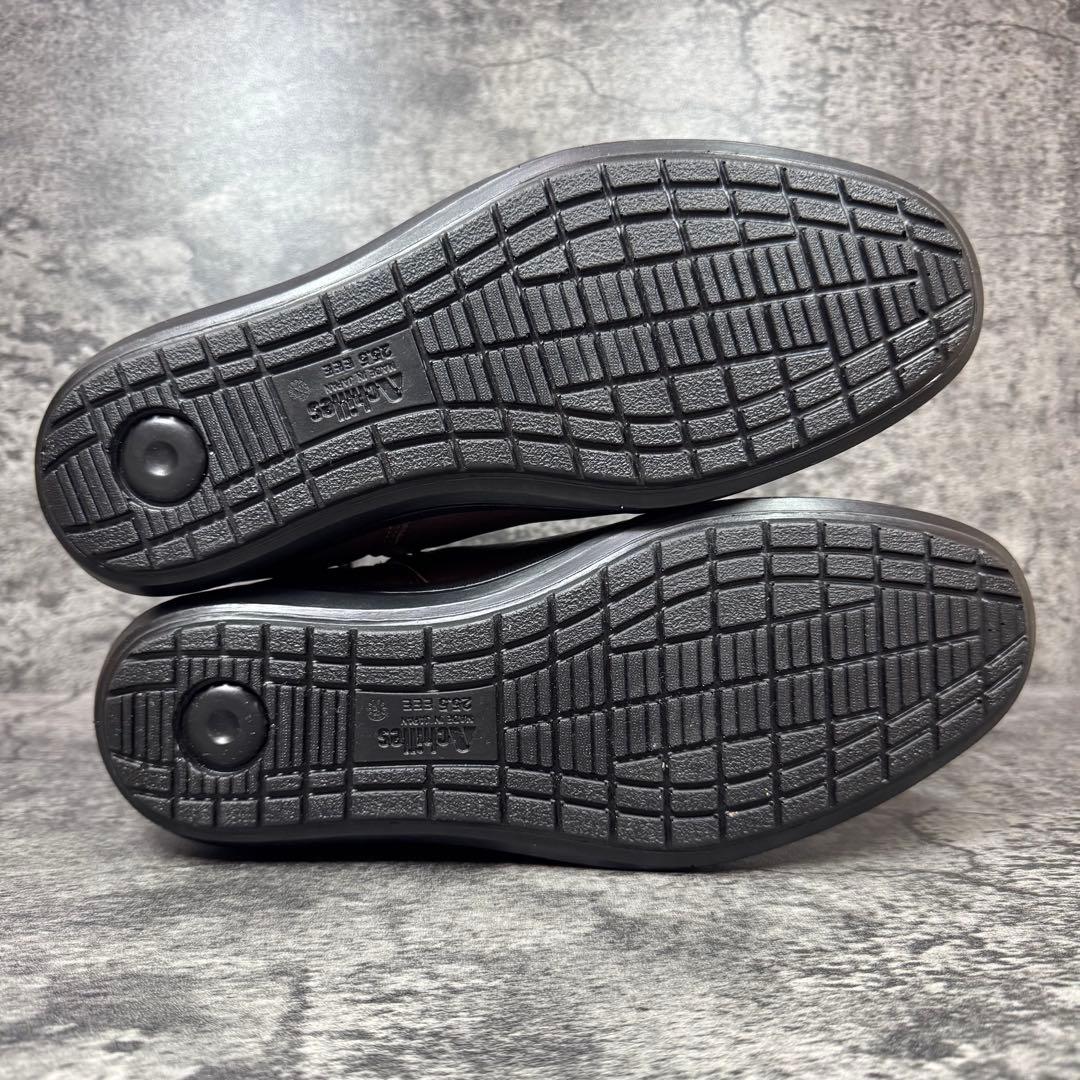 【新品未使用】アキレスソルボ サイドジップ ハイカット レザー 25.5cm