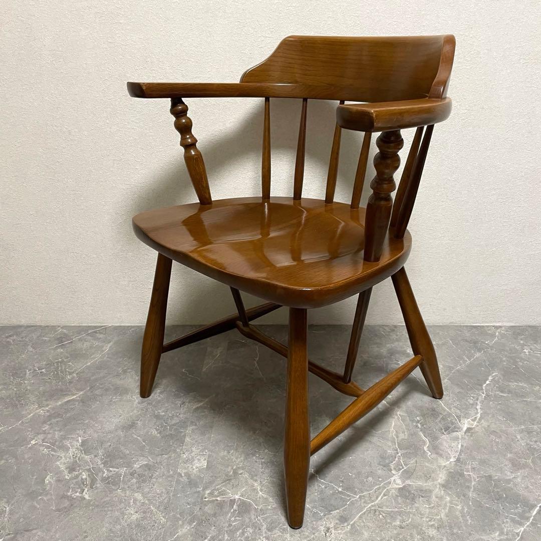 柏木工 ウィンザーアーム チェア ① ダイニングチェア　英国アンティークスタイル